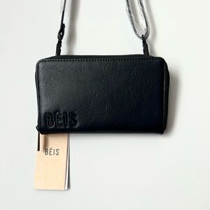 BÉIS The Travel Wallet | Crossbody Clutch | Black NWT